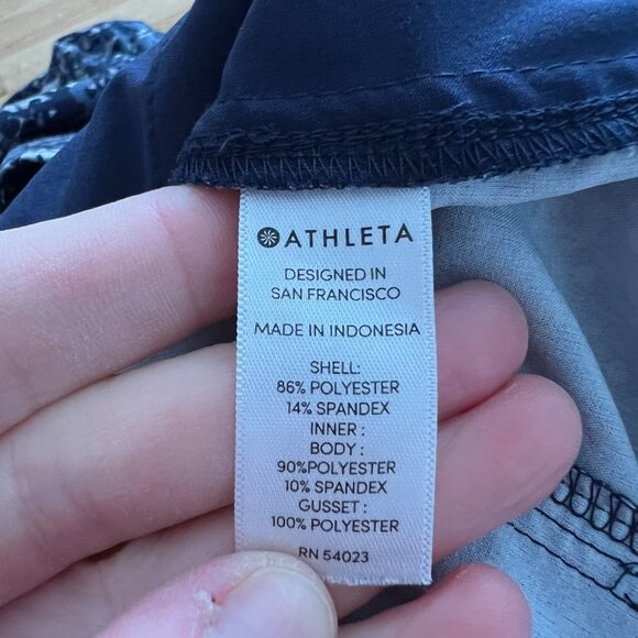 Athleta Midtown Blue Gray Speckle Athletic Skort Women's Size 4 - Picture 8 of 9